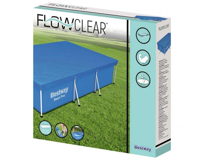 Bestway Покривало за басейн Flowclear, 304x205x66 см