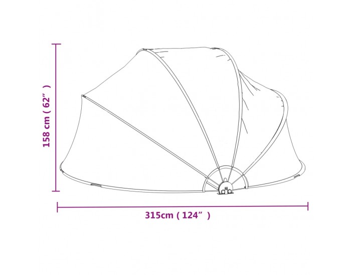 Sonata H Купол за басейн 315x158 см PVC Sonata H Купол за басейн 315x158 см PVC