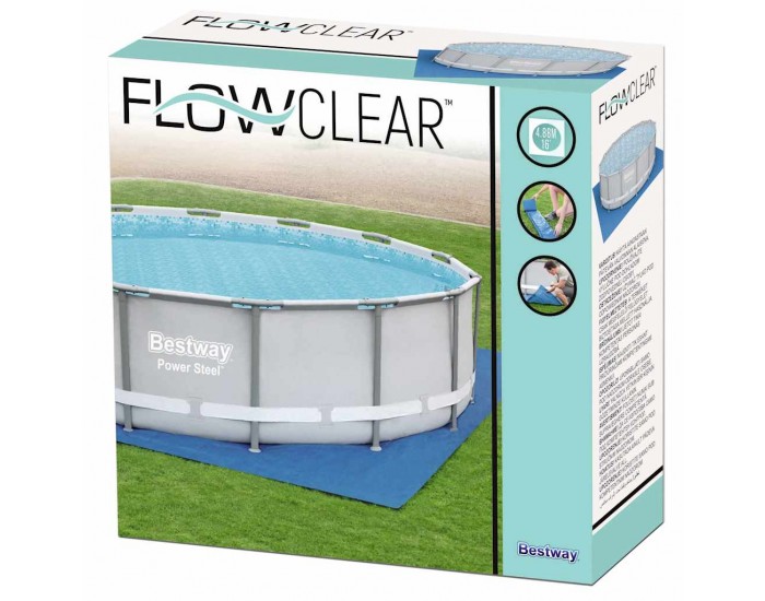 Bestway Подложка за наземни басейни Flowclear, 488x488 см