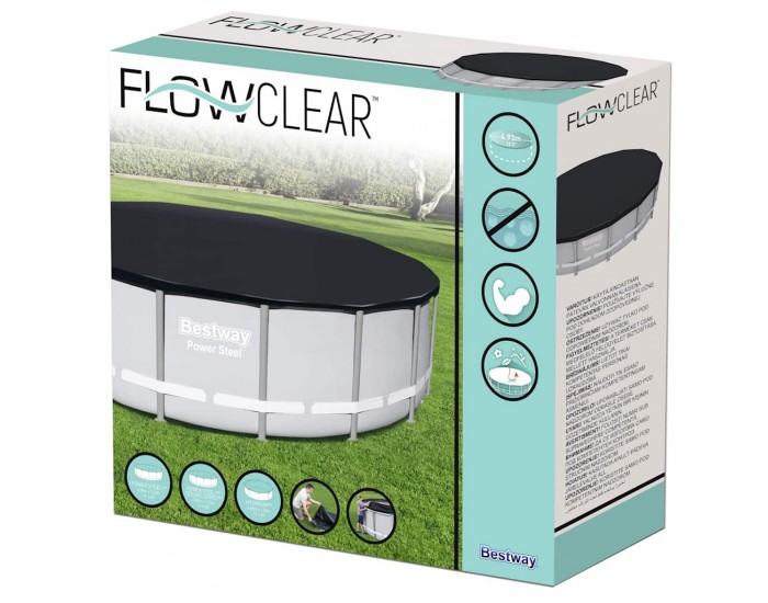 Bestway Покривало за басейн Flowclear, 488 см
