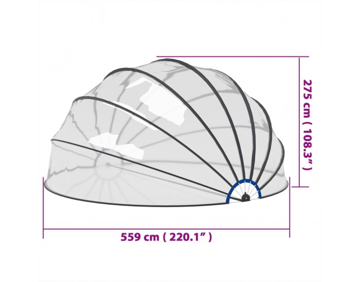 Sonata H Купол за басейн 559x275 см Sonata H Купол за басейн 559x275 см