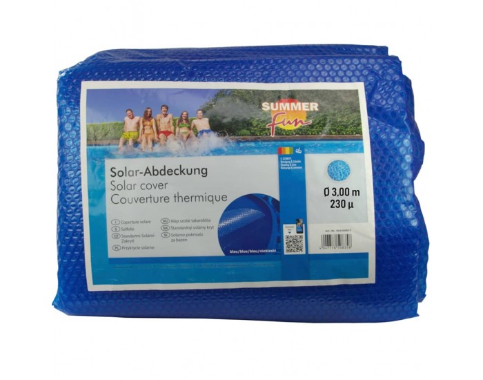 Summer Fun Лятно соларно покривало за басейн кръгло 300 см PE синьо Summer Fun Лятно соларно покривало за басейн кръгло 300 см PE синьо