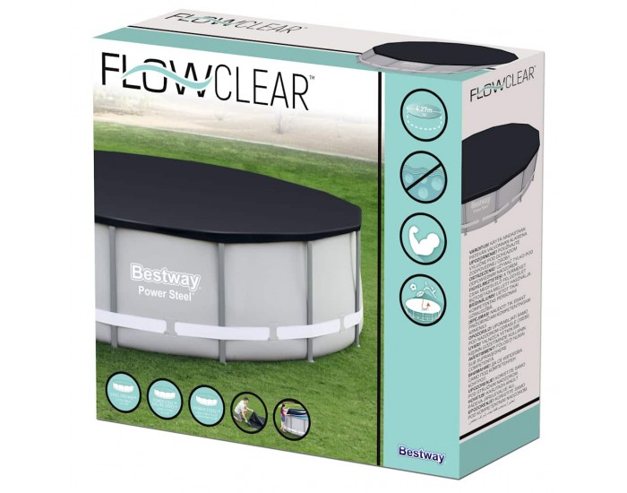 Bestway Покривало за басейн Flowclear, 427 см