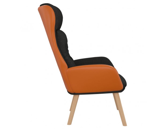 Sonata H Релакс стол, черен, текстил и PVC