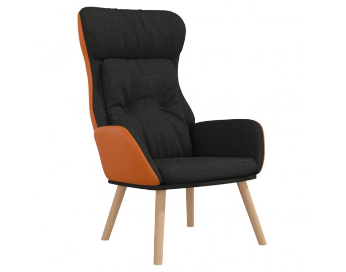 Sonata H Релакс стол, черен, текстил и PVC