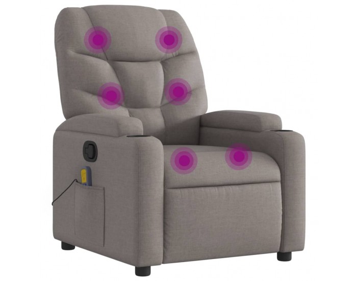 Sonata H Масажен наклоняем стол, таупе, текстил