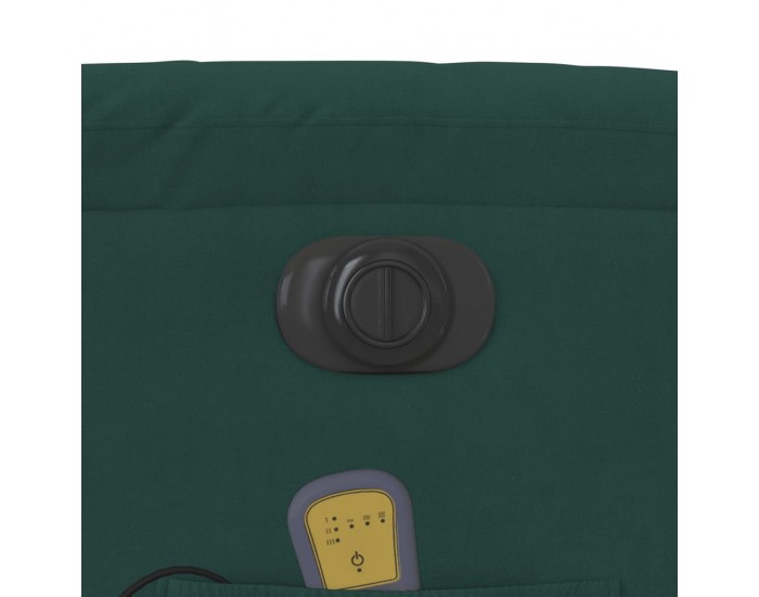 Sonata H Електрически масажен реклайнер стол, тъмнозелен, кадифе