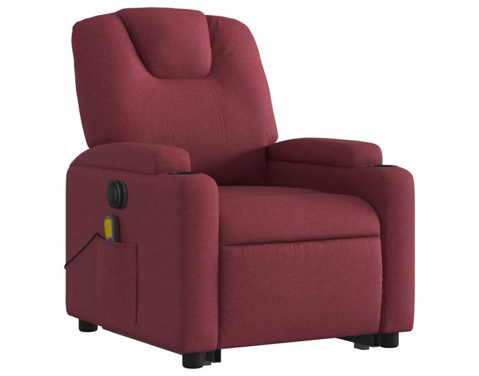 Sonata H Електрически изправящ масажен реклайнер виненочервен текстил