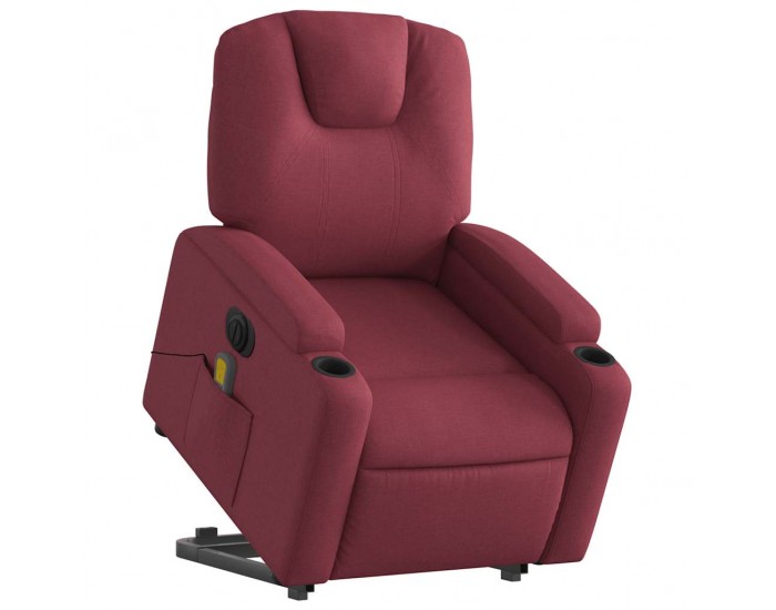 Sonata H Електрически изправящ масажен реклайнер виненочервен текстил