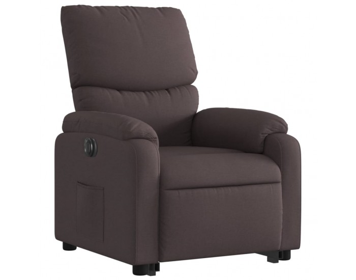 Sonata H Електрически изправящ реклайнер стол, тъмнокафяв, текстил