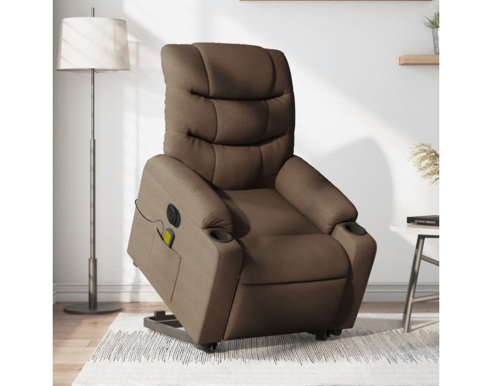 Sonata H Електрически изправящ масажен реклайнер стол кафяв текстил