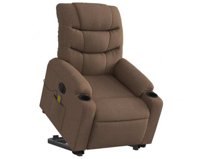 Sonata H Електрически изправящ масажен реклайнер стол кафяв текстил