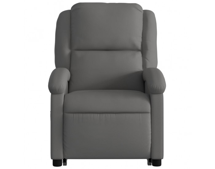 Sonata H Електрически изправящ реклайнер стол, сив, естествена кожа