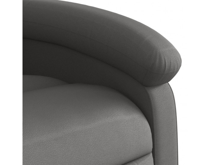 Sonata H Електрически изправящ реклайнер стол, сив, естествена кожа