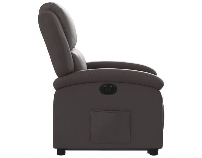 Sonata H Електрически изправящ реклайнер стол тъмнокафяв естествена кожа