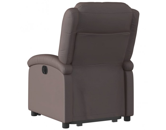 Sonata H Електрически изправящ реклайнер стол тъмнокафяв естествена кожа