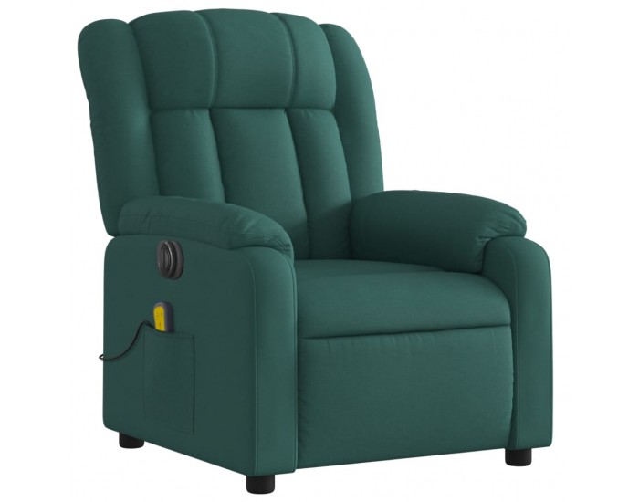 Sonata H Електрически изправящ масажен реклайнер стол тъмнозелен текстил