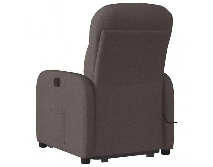 Sonata H Електрически изправящ масажен реклайнер стол тъмнокафяв текстил