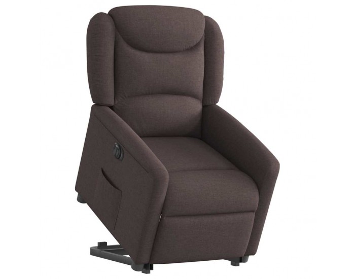 Sonata H Електрически изправящ реклайнер стол, тъмнокафяв, текстил