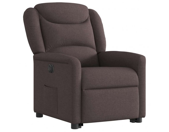 Sonata H Електрически изправящ реклайнер стол, тъмнокафяв, текстил