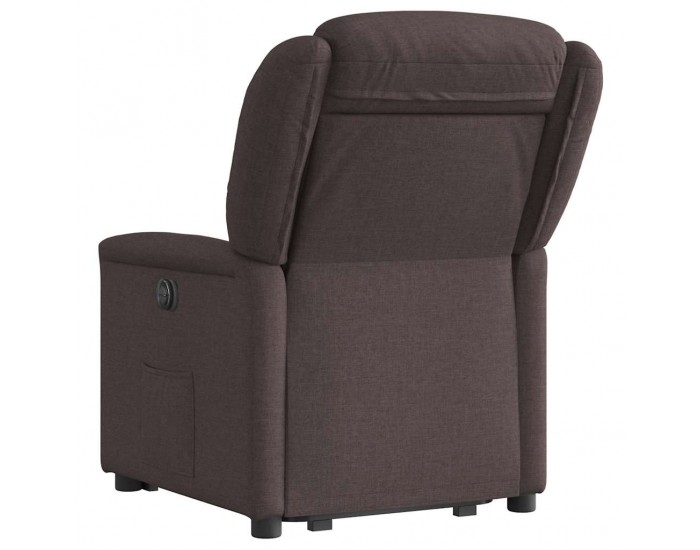 Sonata H Електрически изправящ реклайнер стол, тъмнокафяв, текстил