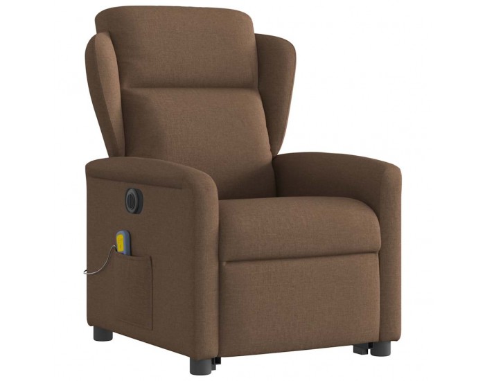 Sonata H Електрически изправящ масажен реклайнер стол кафяв текстил