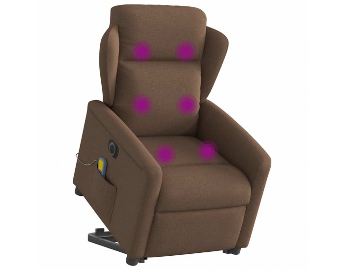 Sonata H Електрически изправящ масажен реклайнер стол кафяв текстил