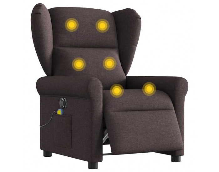 Sonata H Електрически масажен наклоняем стол, тъмнокафяв, текстил