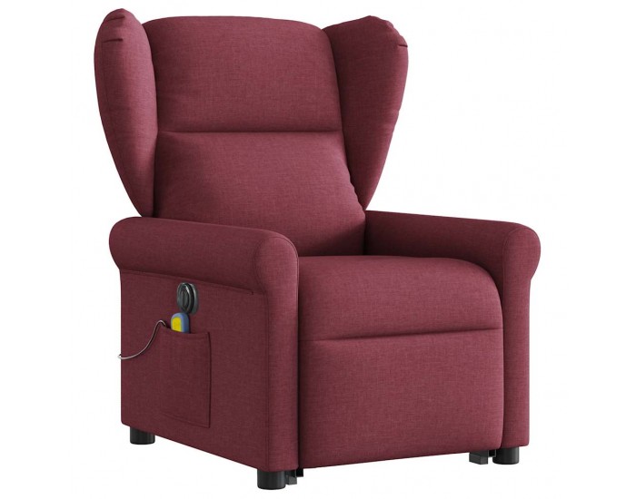 Sonata H Електрически изправящ масажен реклайнер виненочервен текстил