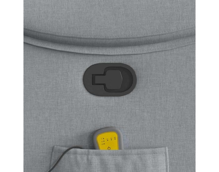 Sonata H Масажен реклайнер стол, светлосив, текстил