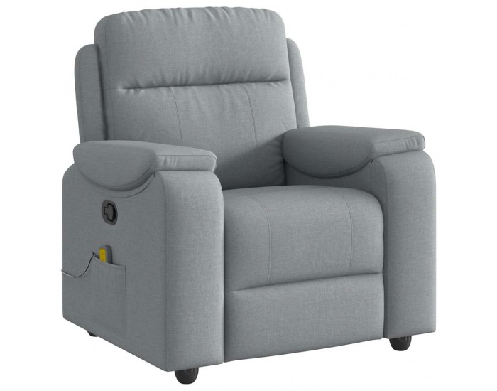 Sonata H Масажен реклайнер стол, светлосив, текстил