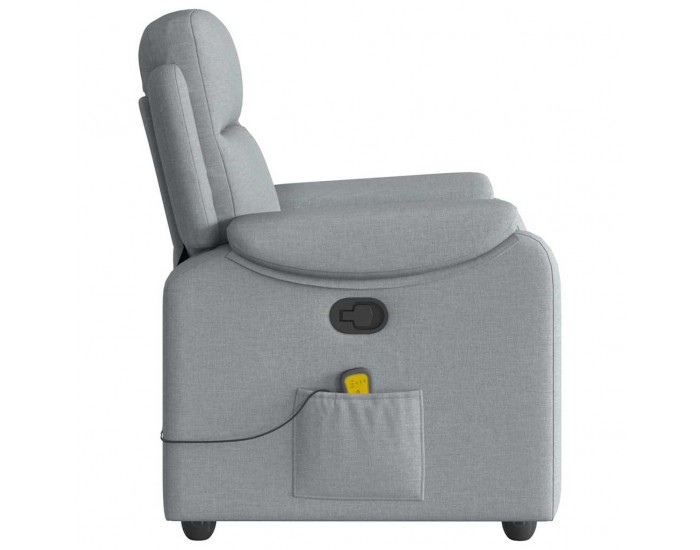 Sonata H Масажен реклайнер стол, светлосив, текстил