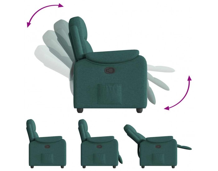 Sonata H Наклоняем стол, тъмнозелен, текстил