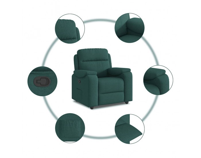 Sonata H Наклоняем стол, тъмнозелен, текстил