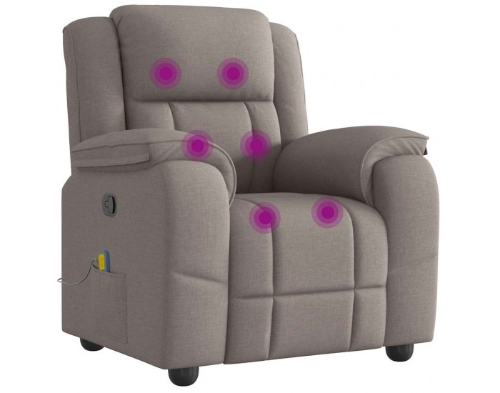 Sonata H Масажен наклоняем стол, таупе, текстил