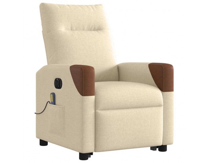 Sonata H Електрически изправящ масажен реклайнер стол кремав текстил