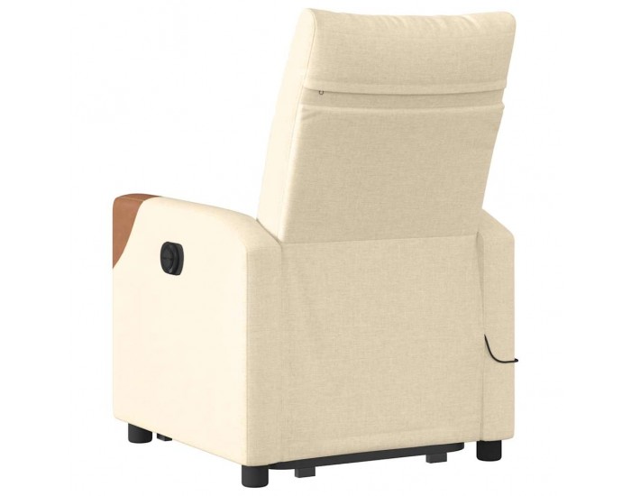 Sonata H Електрически изправящ масажен реклайнер стол кремав текстил