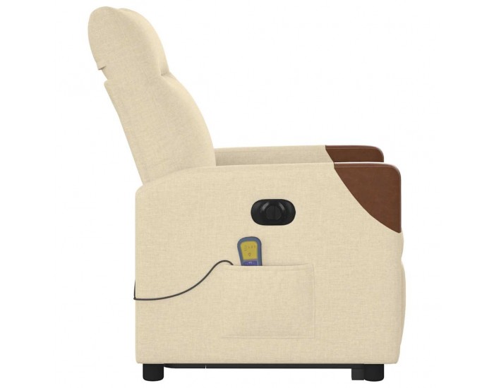 Sonata H Електрически изправящ масажен реклайнер стол кремав текстил