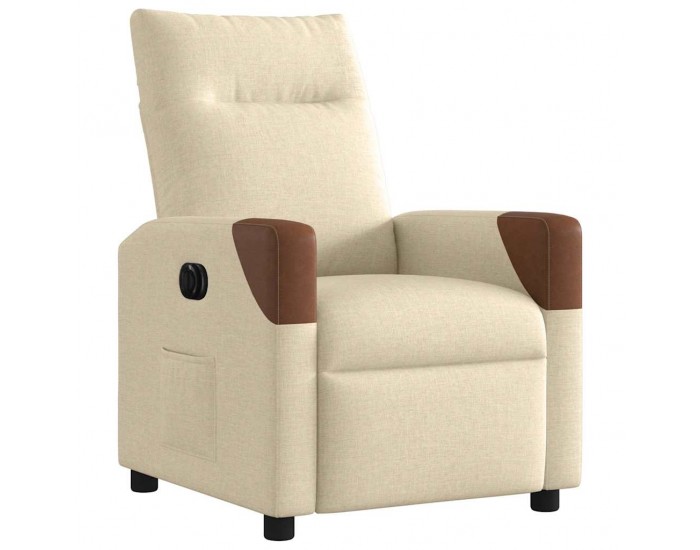 Sonata H Електрически стол реклайнер , кремав, текстил