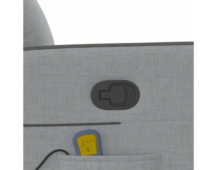 Sonata H Масажен реклайнер стол, светлосив, текстил