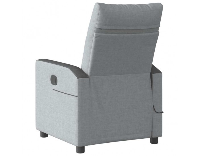 Sonata H Масажен реклайнер стол, светлосив, текстил