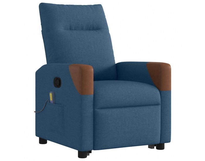 Sonata H Изправящ масажен реклайнер стол, син, текстил