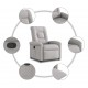 Sonata H Recliner Chair Cloud Grey Fabric