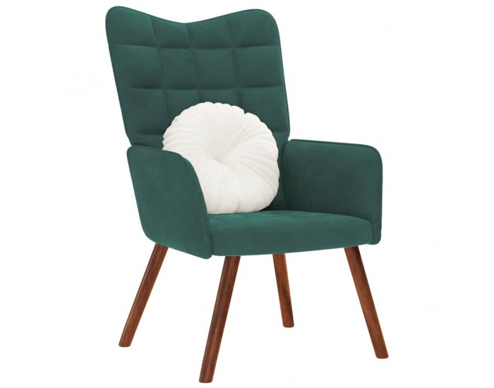 Sonata H Релакс стол, тъмнозелен, кадифе