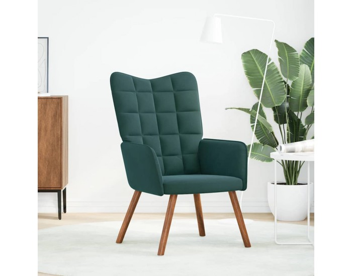 Sonata H Релакс стол, тъмнозелен, кадифе