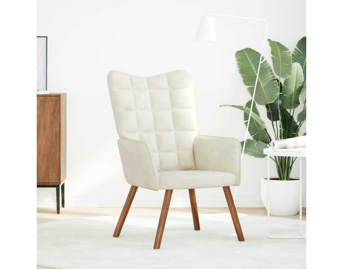 Sonata H Релакс стол, кремав, кадифе