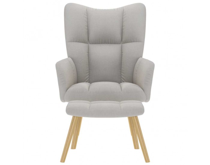 Sonata H Релаксиращ стол с табуретка за крака Cloud Grey Fabric Sonata H Релаксиращ стол с табуретка за крака Cloud Grey Fabric