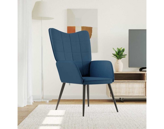 Sonata H Релаксиращ стол, син, плат