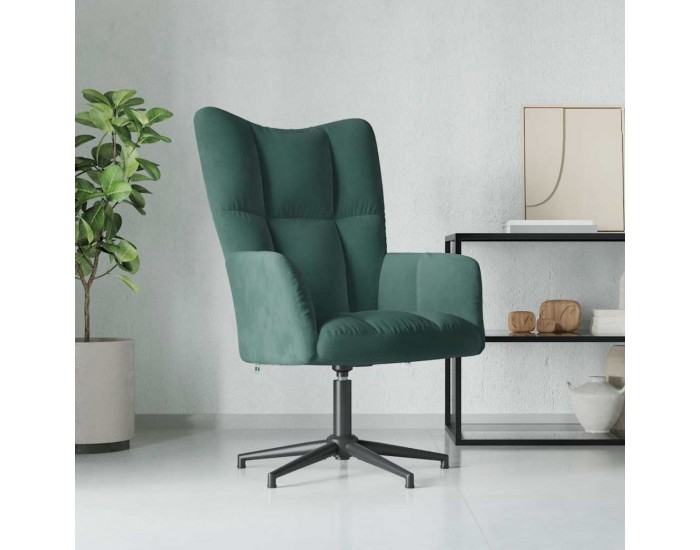 Sonata H Релакс стол, тъмнозелен, кадифе