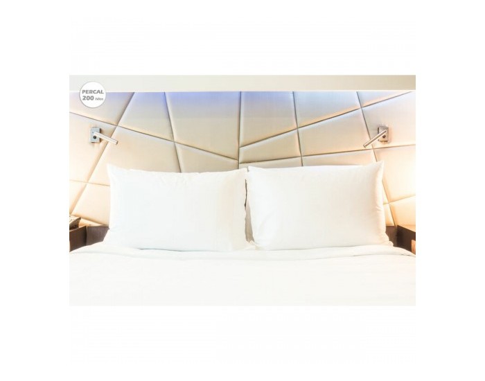 Калъфка за възглавница Hosteline IRIS PREMIUM Бял 180/200 легло Oxford 200 Конци 50 x 50 cm